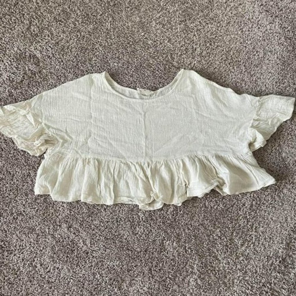 Vestique Sz Small Linen Cropped Top